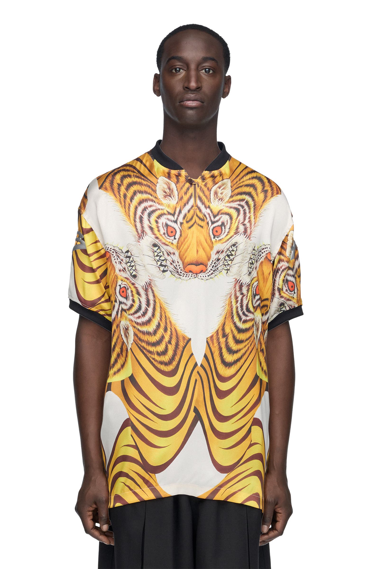 Tiger Graphic Satin Jersey Polo (Men) | Nordstrom
