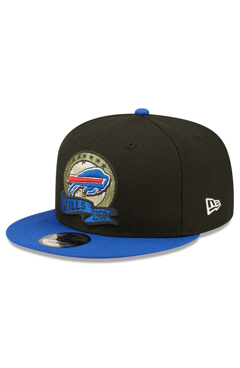 New Era Men's New Era Black/Royal Buffalo Bills 2022 Salute To Service 9FIFTY Snapback Hat, Alternate, color, 