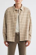 FRAME Plaid Wool Blend Overshirt