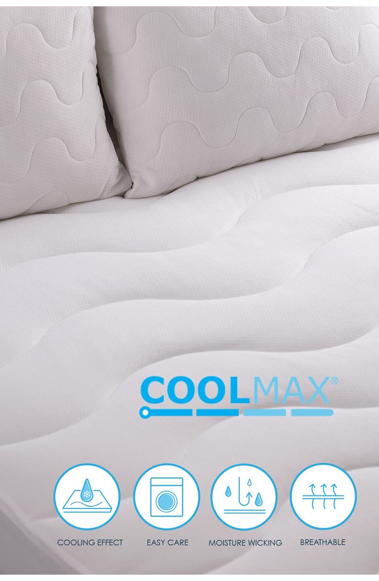 Allied Home Coolmax Full Moisture Wicking Performance Mattress Pad, Alternate, color,