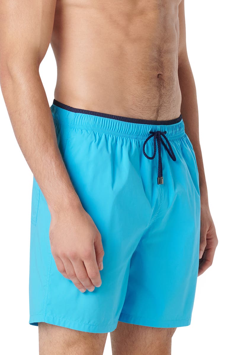 Bugatchi Quinn Swim Trunks, Alternate, color, Aqua