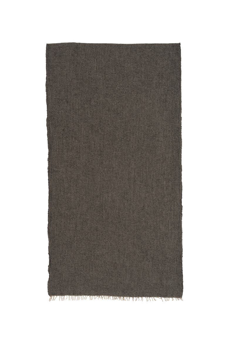Rumpled Lightweight Menswear Scarf, Main, color, Charcoal/Lt Grey