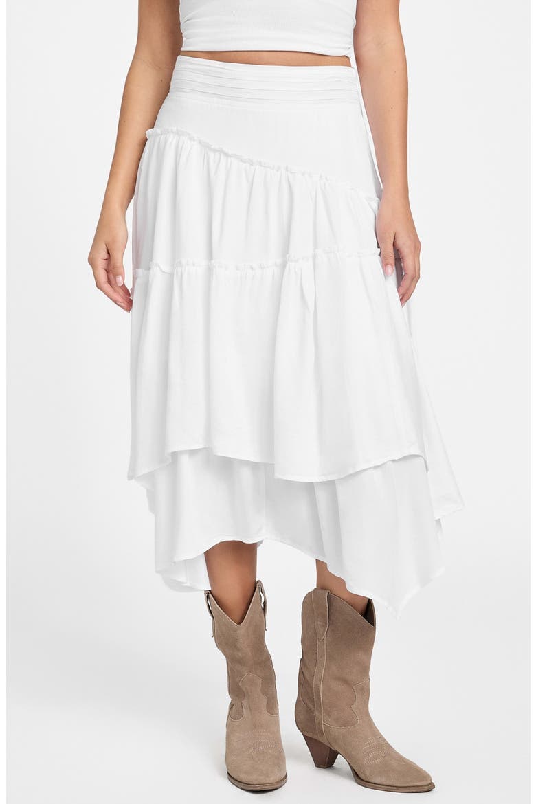 Tanya Tiered Maxi Skirt, Main, color, PURE WHITE