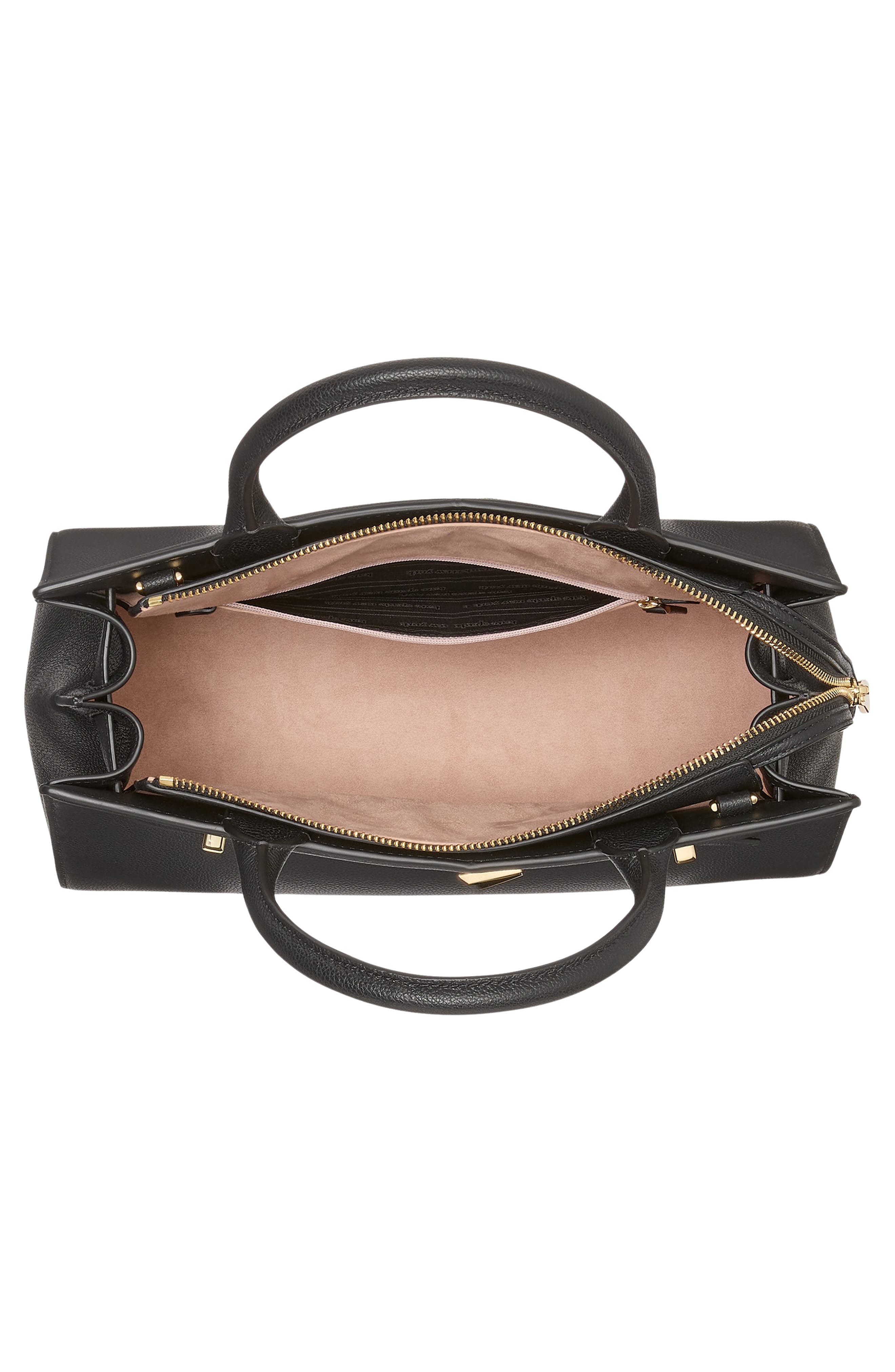 Kate Spade New York medium deco leather satchel, Alternate, color, 