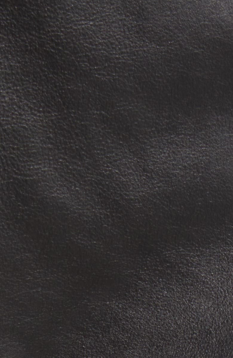 Schott NYC Clean Perfecto Asymmetric Leather Moto Jacket, Alternate, color, Black