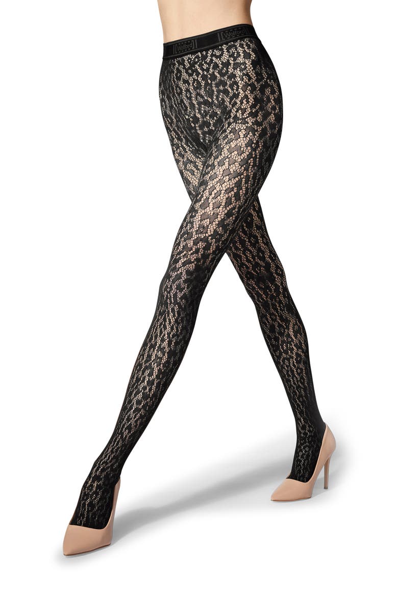 Leo Lace Tights, Main, color, BLACK