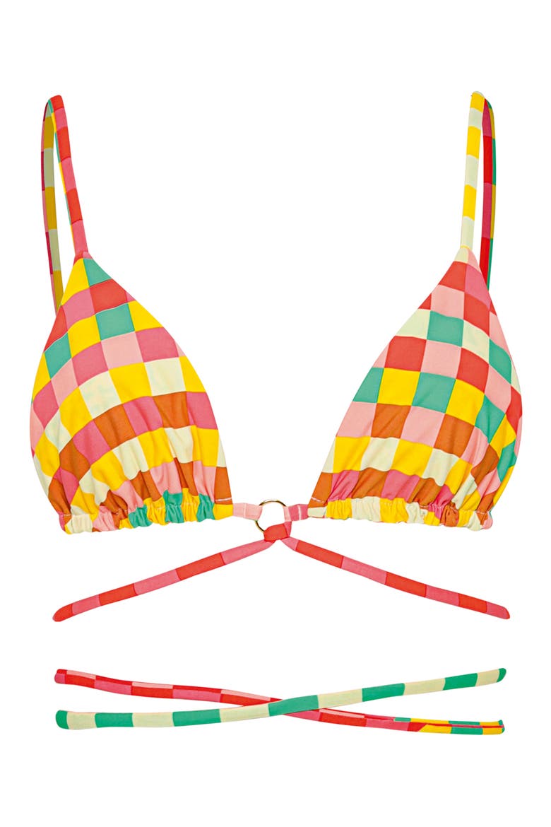 Golden Gambit Coco Reversible Bikini Top, Alternate, color, RED