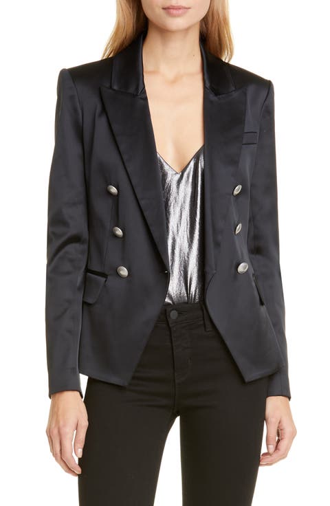 Kenzie Satin Double Breasted Blazer