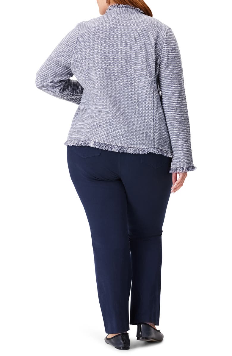 NIC+ZOE Fringe Pocket Knit Jacket, Alternate, color, 