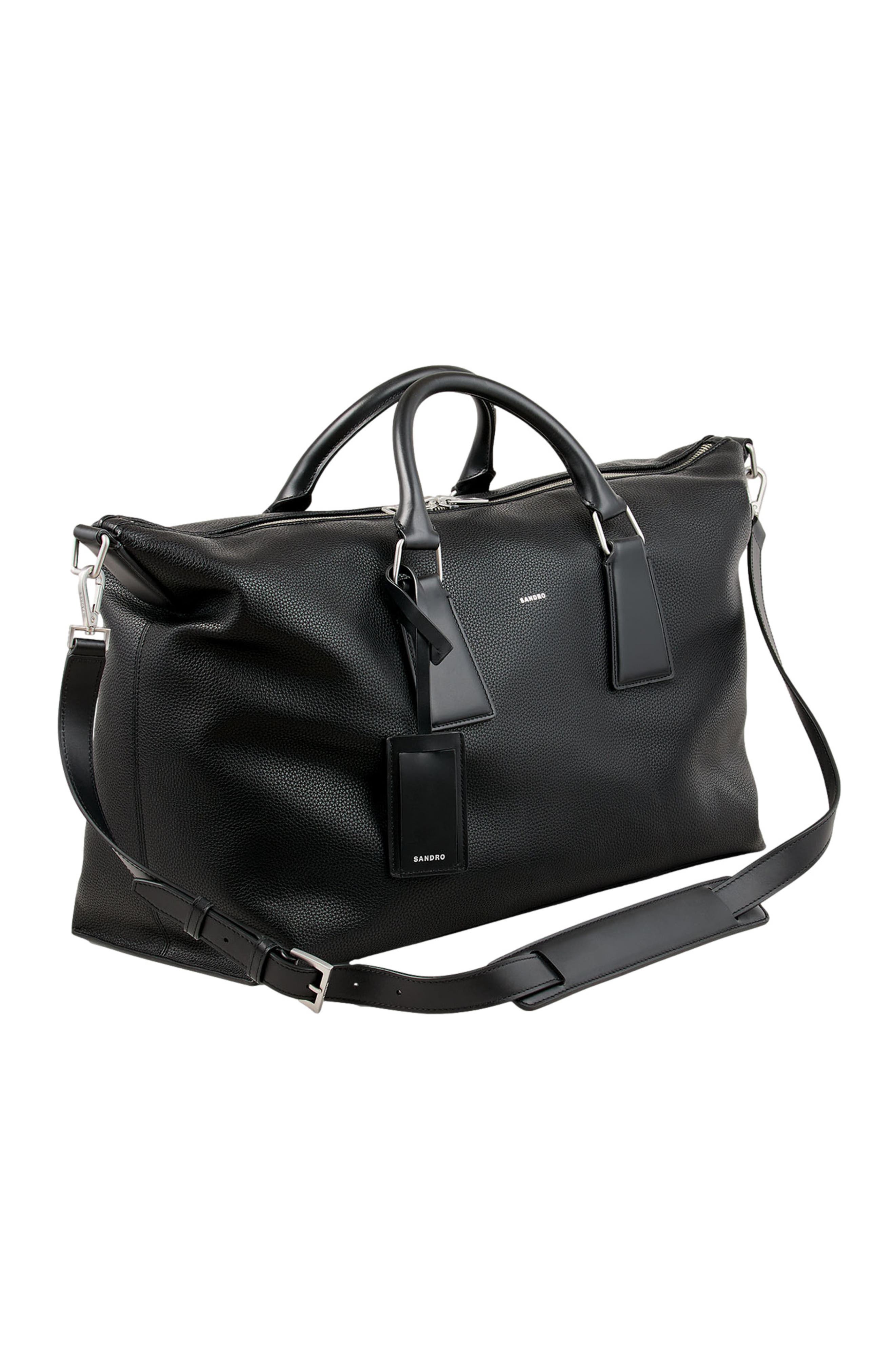 SANDRO Weekend bag, Alternate, color, Black