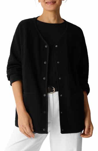 Bouclé Snap Front Jacket