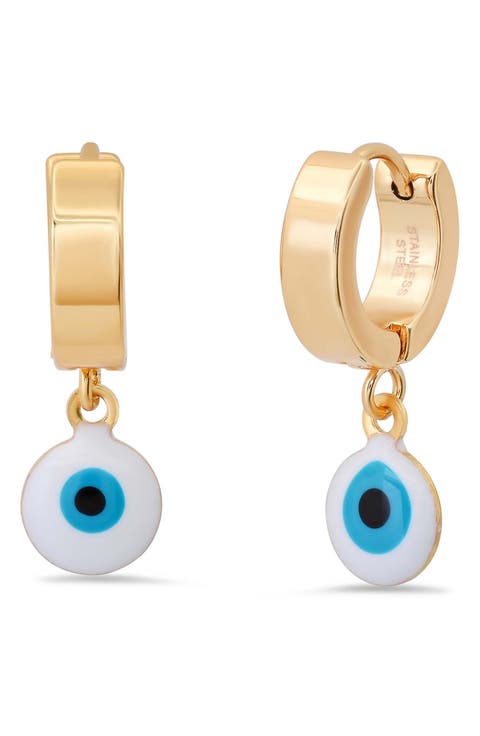Evil Eye Huggie Hoop Earrings