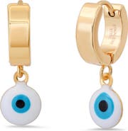 STEELTIME Enamel Evil Eye Drop Earrings