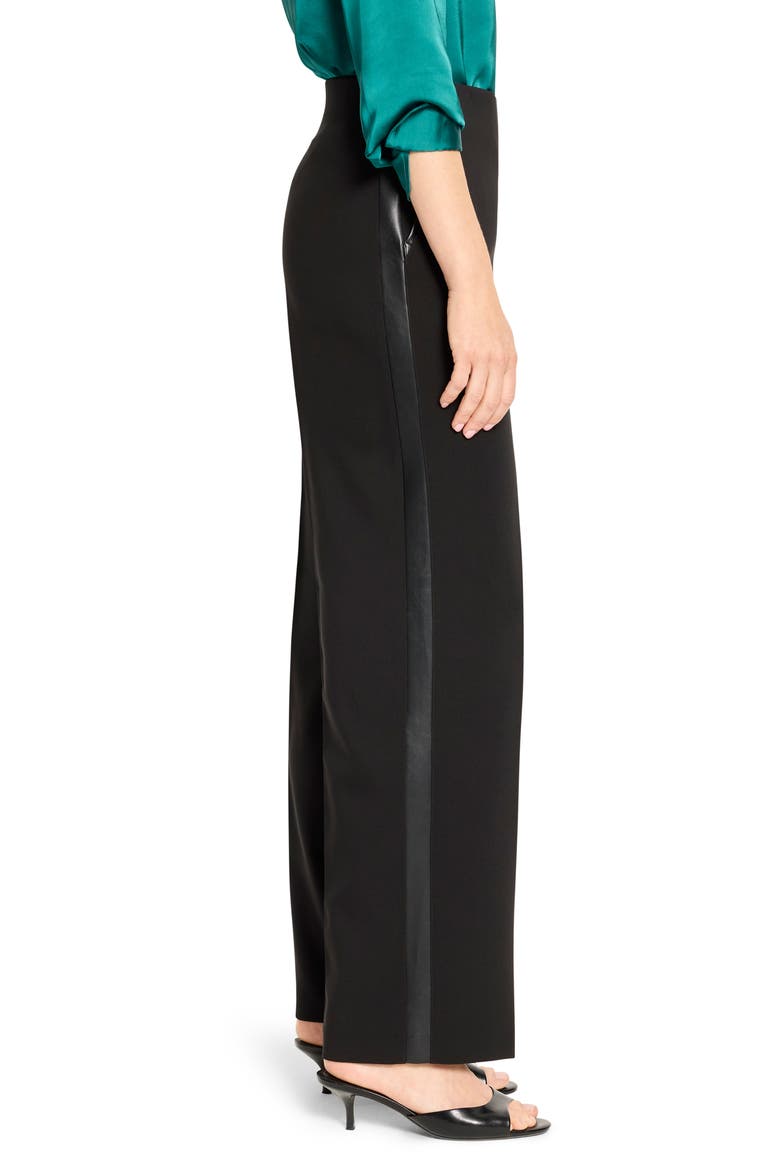 Lenox Wide Leg Tuxedo Pants, Alternate, color, BLACK ONYX