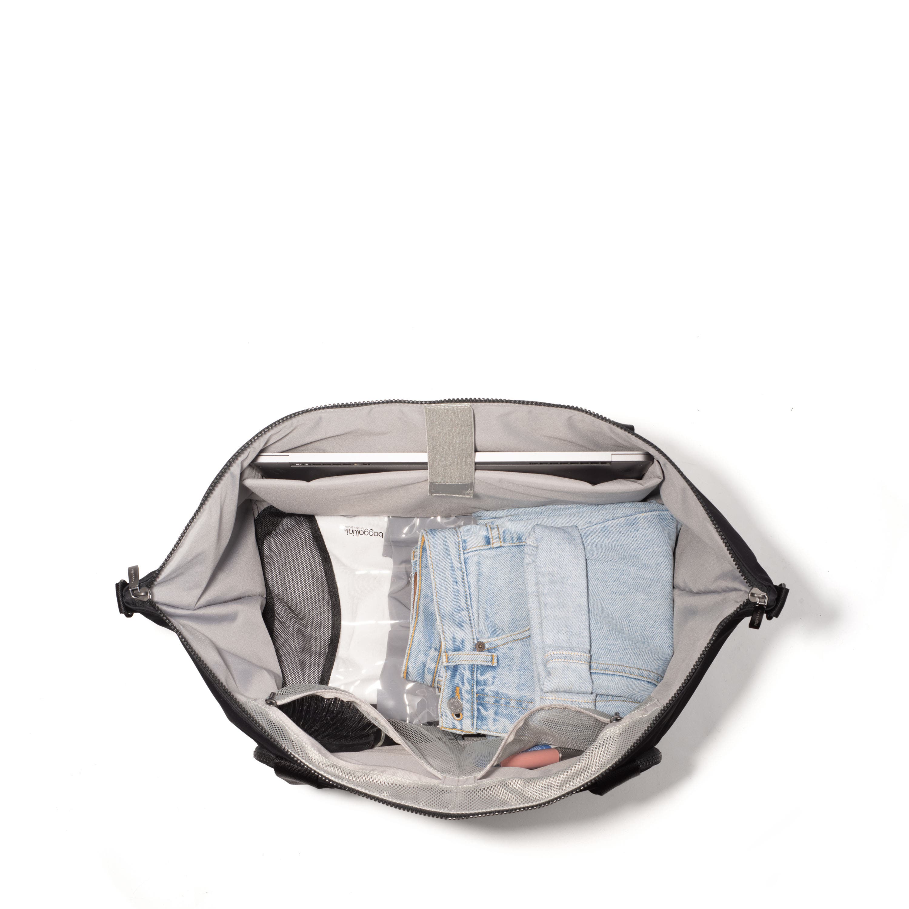 BAGGALLINI Park Ave Weekender Tote, Alternate, color, Black Twill