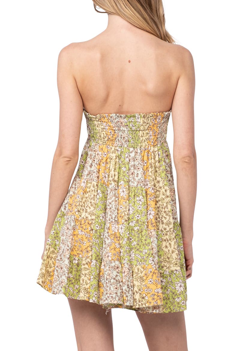 Floral Tube Minidress, Alternate, color, GREEN
