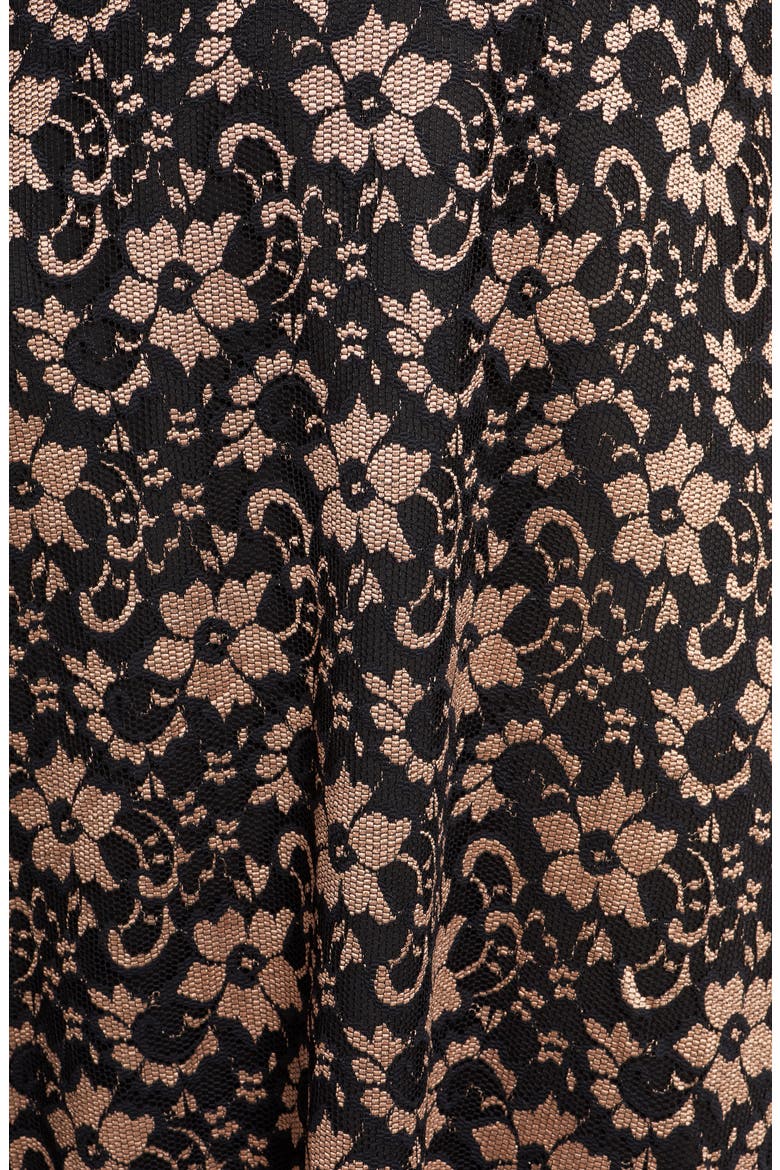 Mon Cheri Lace Cocktail Dress, Alternate, color, BLACK