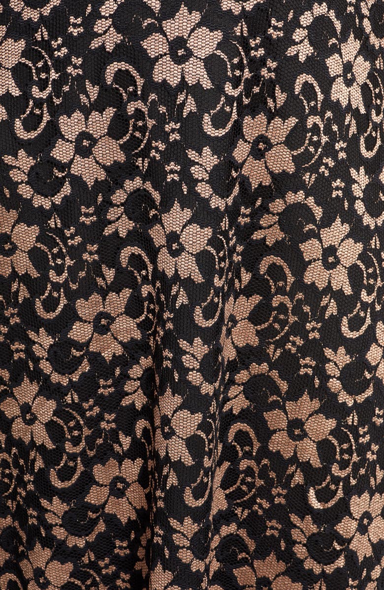 Kiyonna Mon Cheri Lace Cocktail Dress, Alternate, color, Black