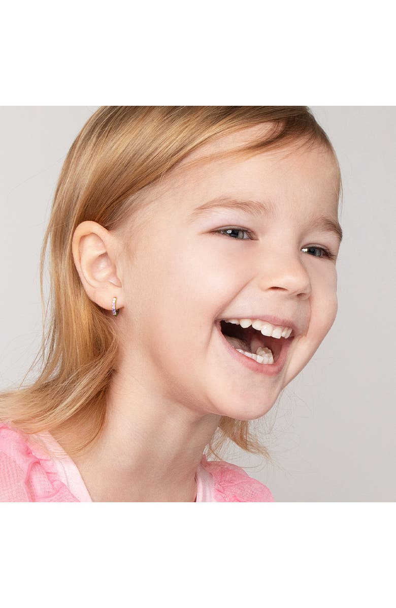 In Season Jewelry Cascading CZ Girl Earrings, Alternate, color, Purple