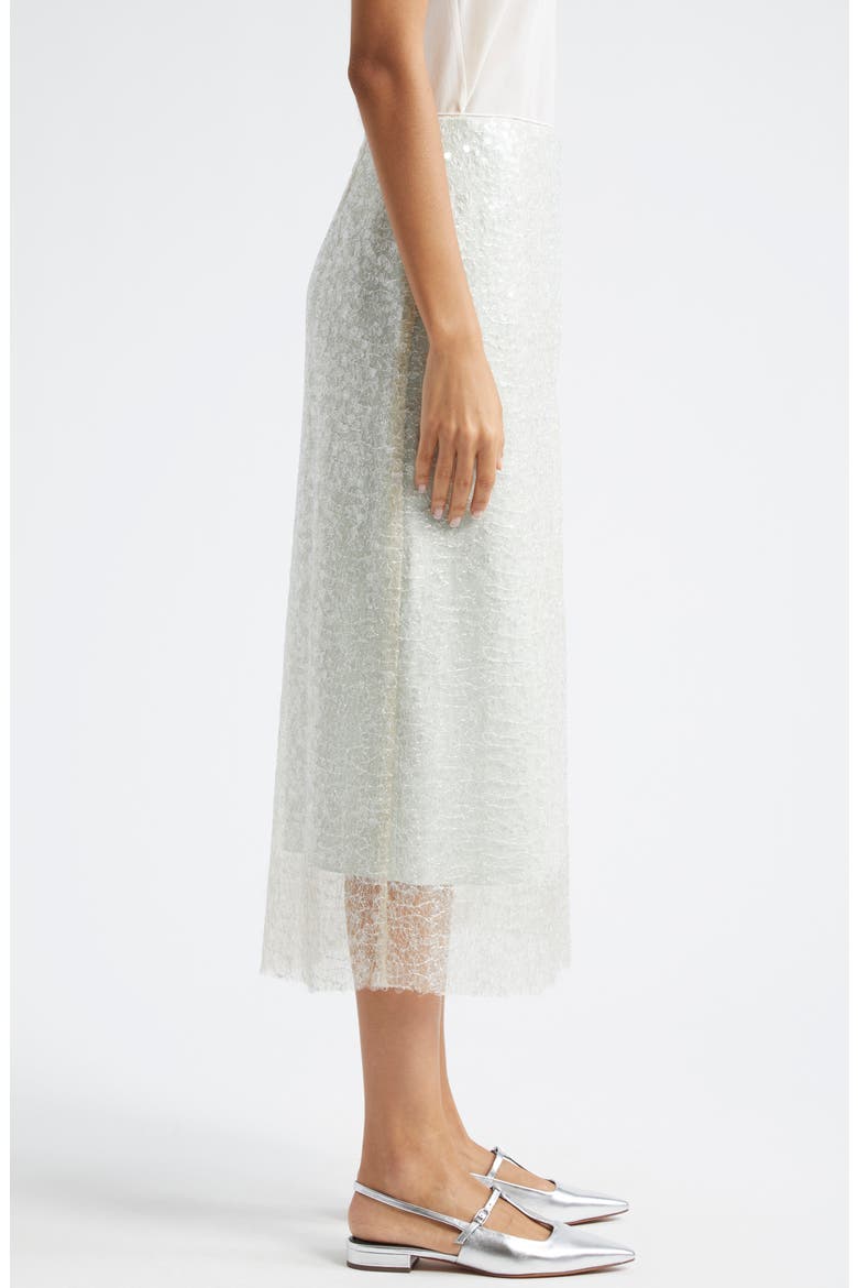 Glassy Sequin Midi Skirt, Alternate, color, AQUA GLASS