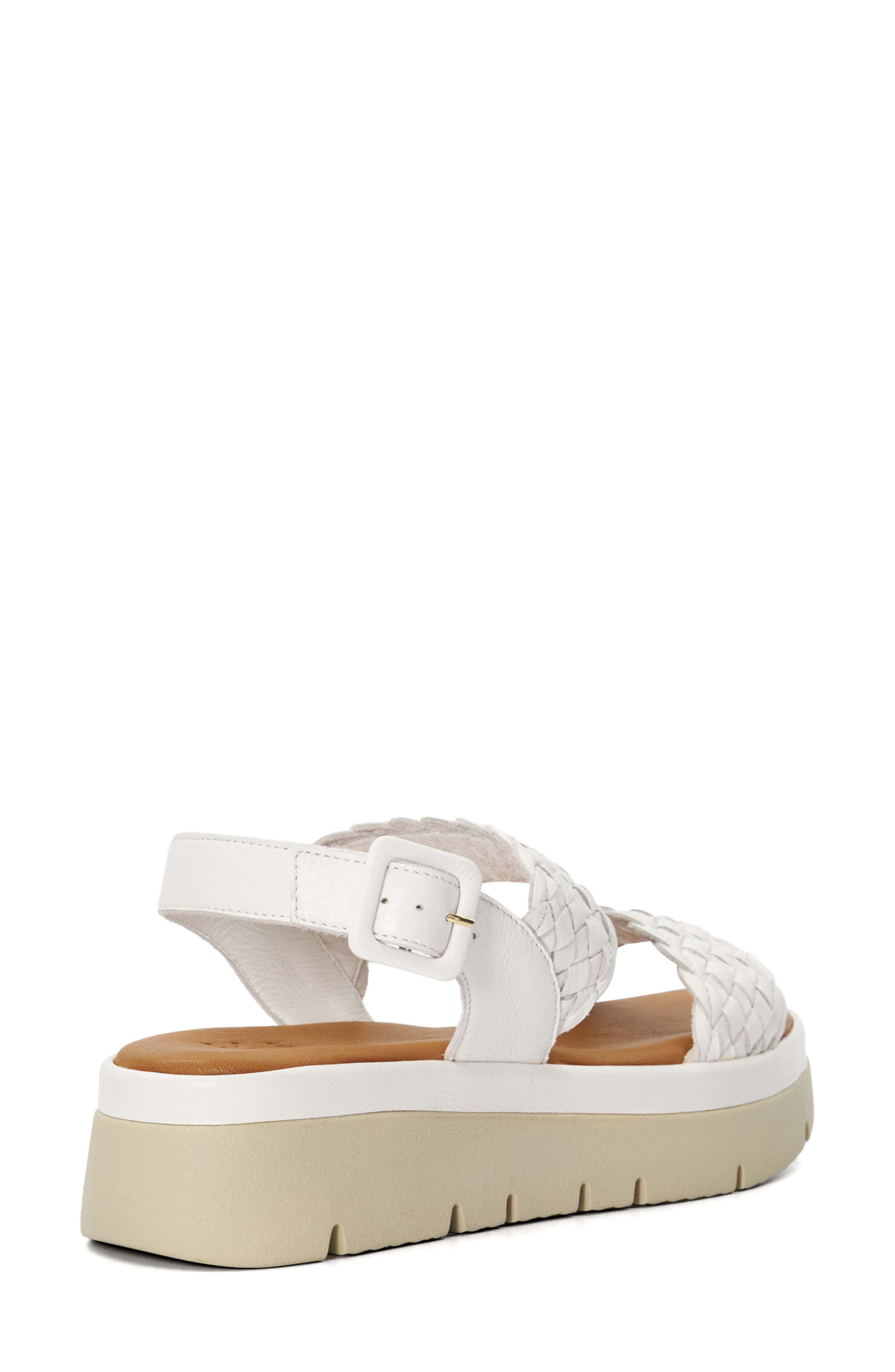 Dune London Lorris Platform Sandal, Alternate, color, White