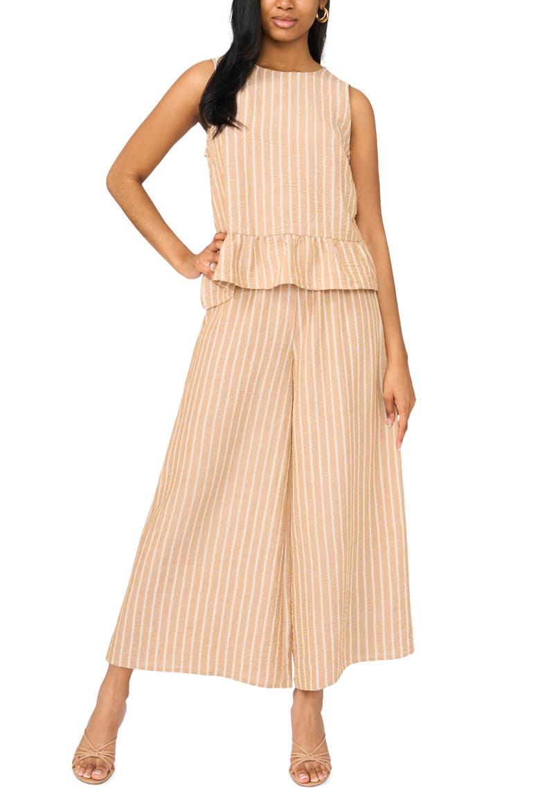 Ruffled Peplum Top, Alternate, color, BEIGE