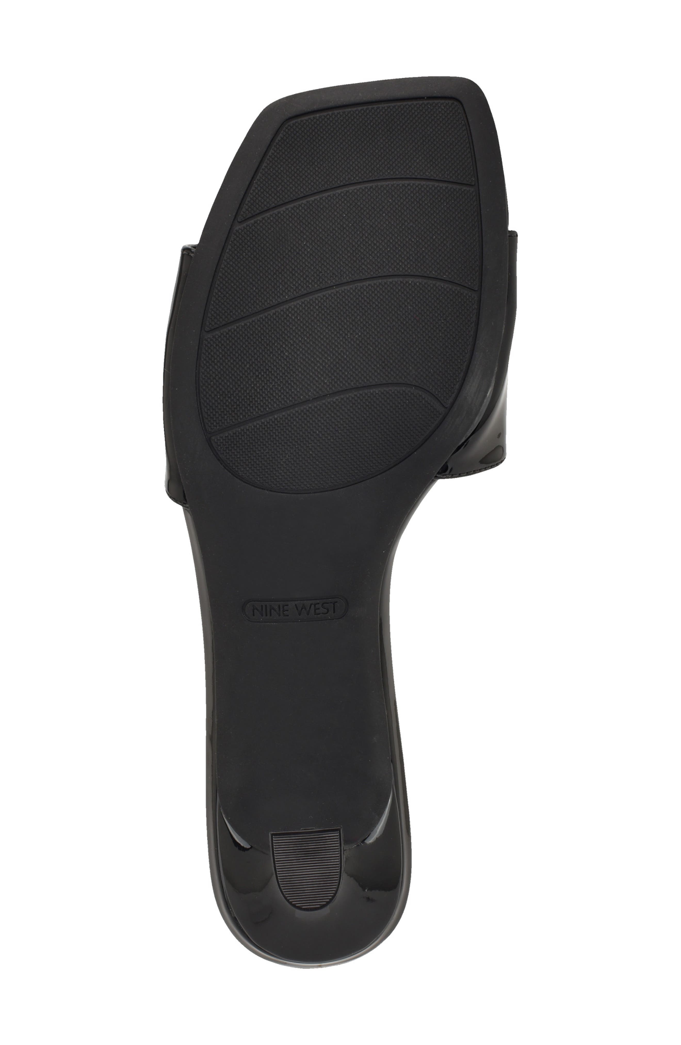 Akin Faux Leather Slide Sandal, Alternate, color, BLACK PATENT