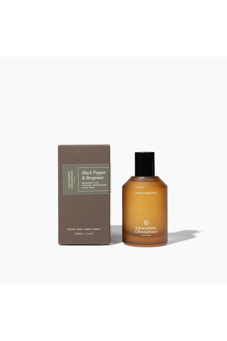 Black Pepper & Bergamot Room & Linen Spray, Main, color, Gold