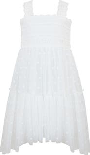Zunie Kids' Clip Dot Chiffon High-Low Dress