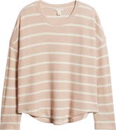Caslon® Long Sleeve Waffle Knit T-Shirt