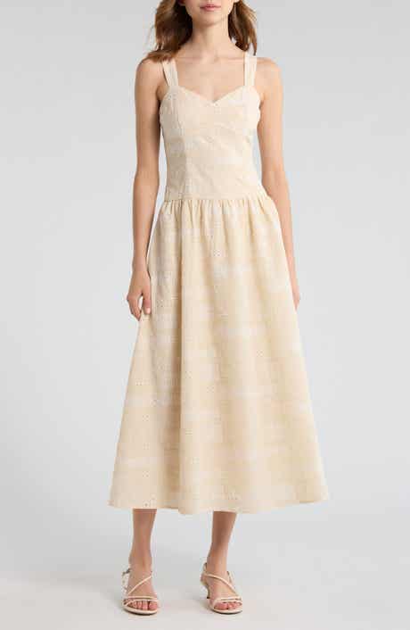 Eyelet Lace Patchwork Sundress