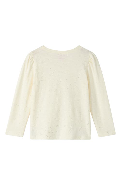 Hatley Kids' Silver Hot Melt Puff Sleeve T-shirt In Neutral