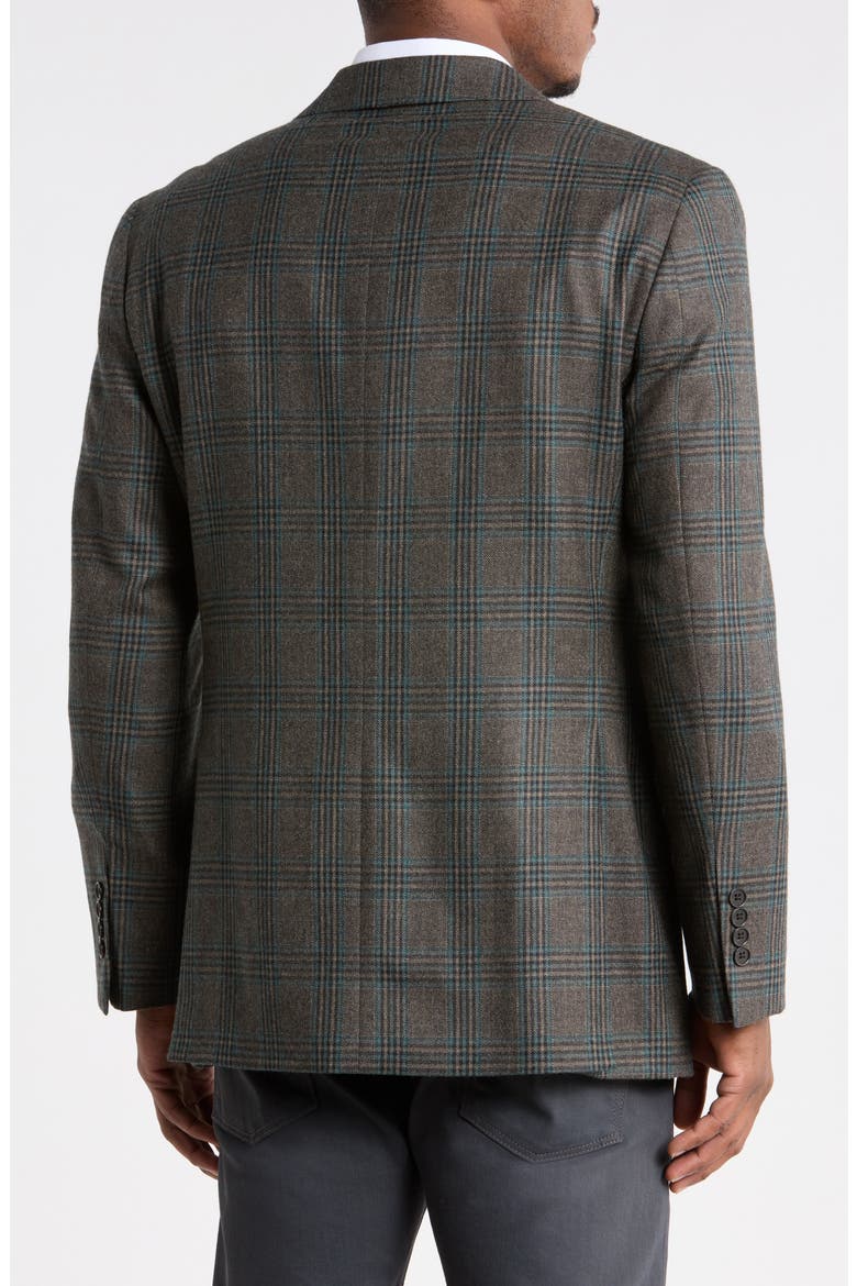 Check Wool Sport Coat, Alternate, color, OLIVE TEAL CHECK
