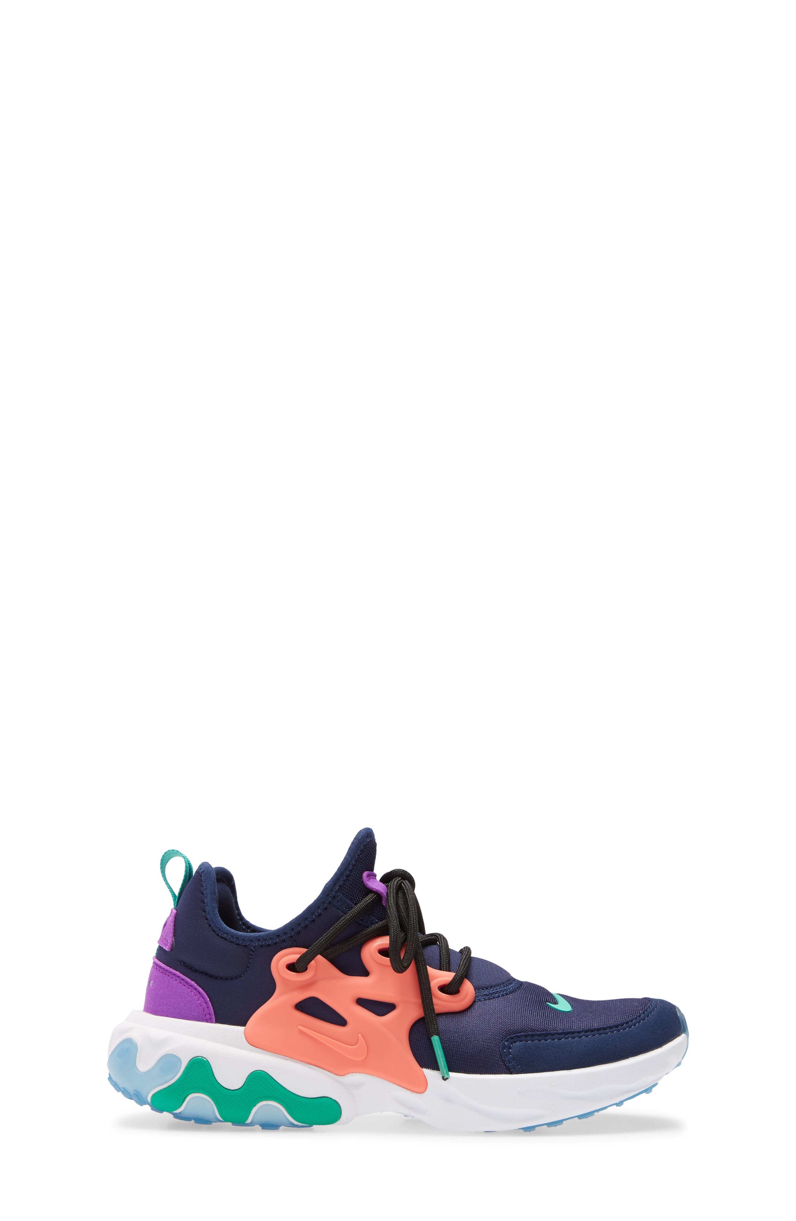 Presto React Sneaker, Alternate, color, NAVY/ GREEN/ EMBER