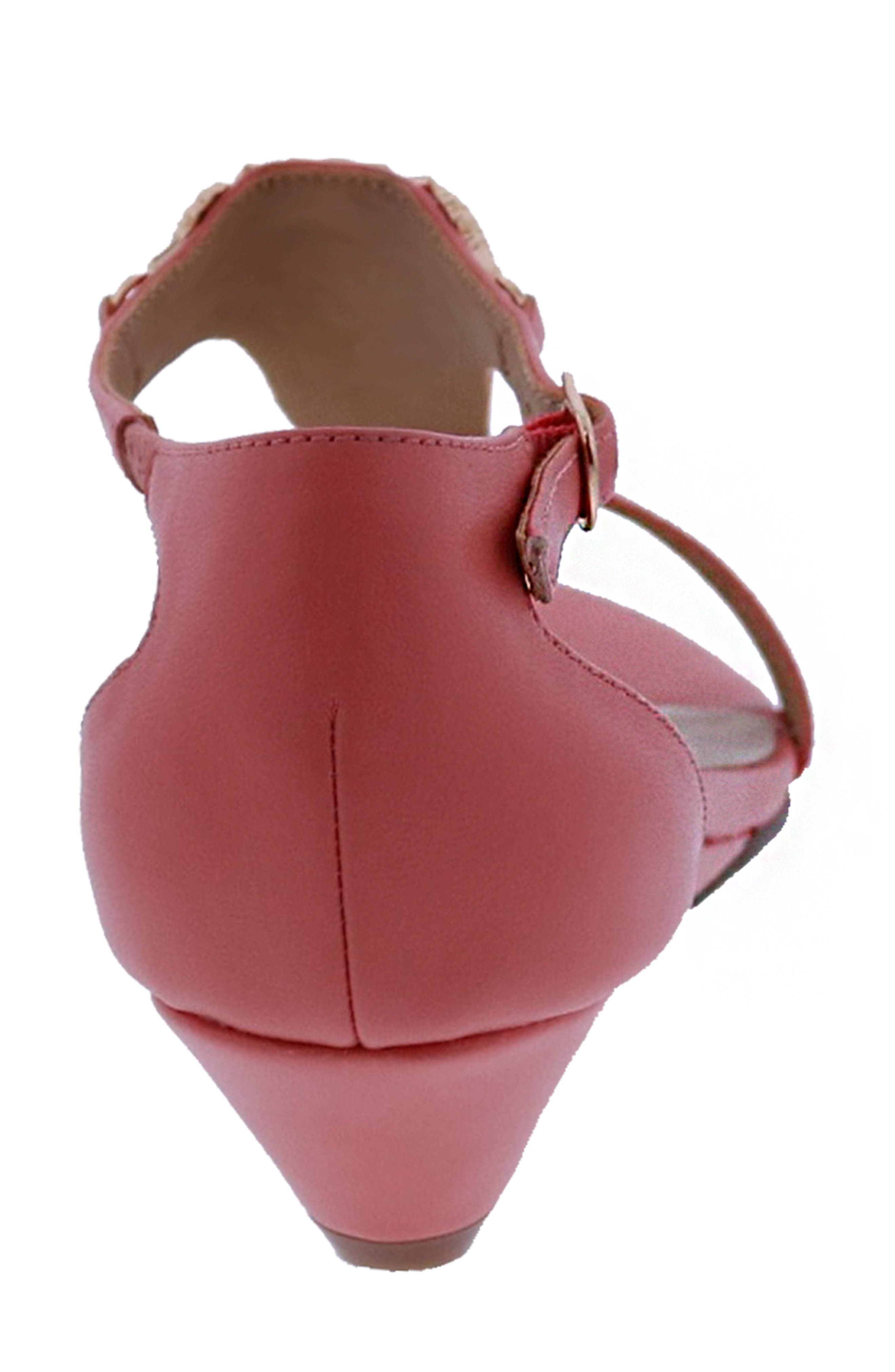 Lynn Wedge Sandal, Alternate, color, PEACH