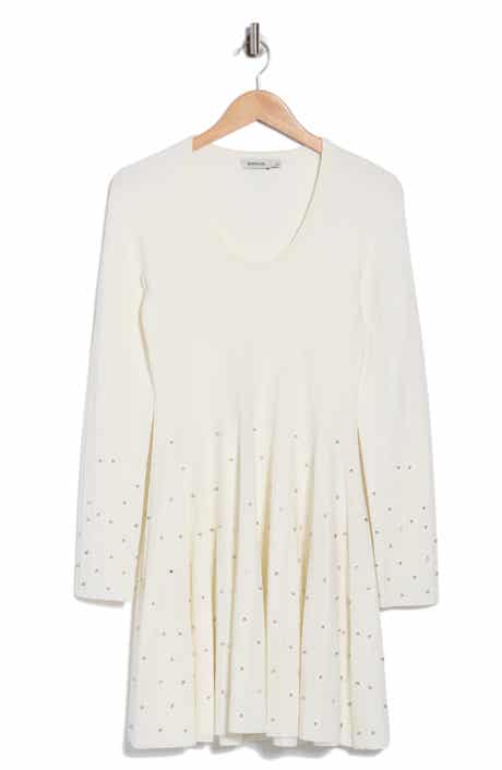 Simkhai Prue Embellished Long Sleeve Fit & Flare Dress