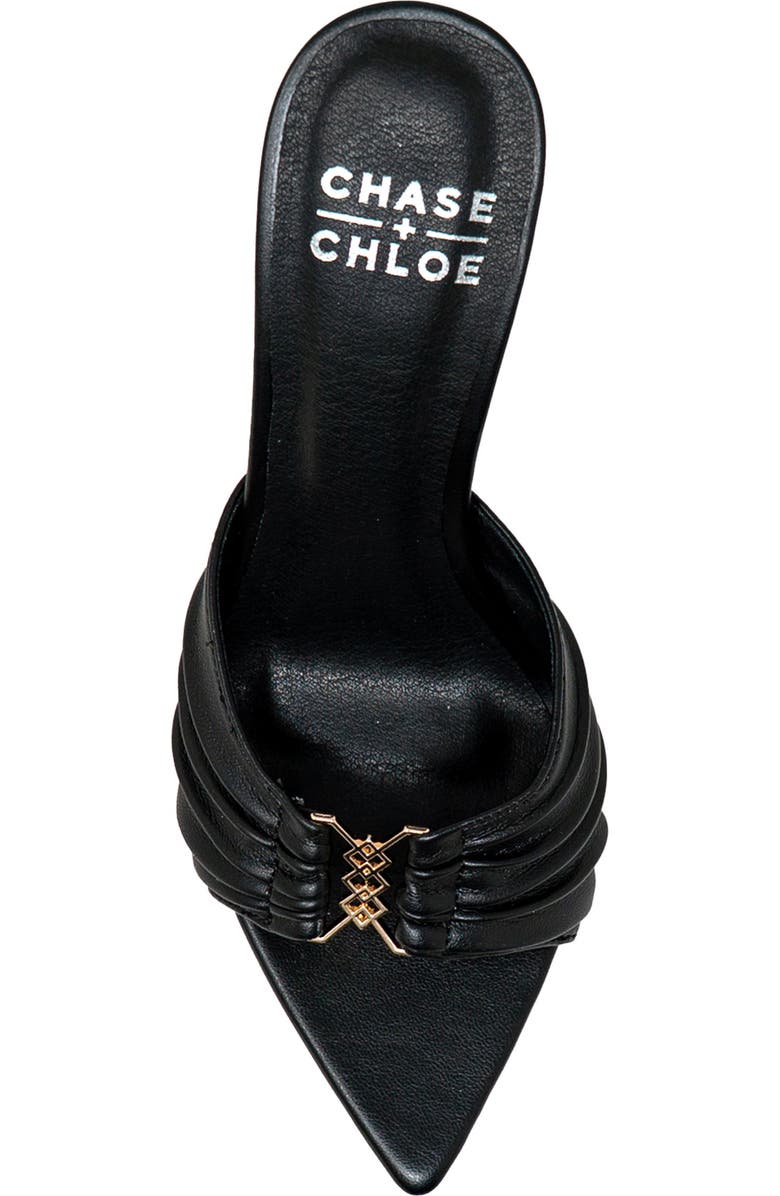 CHASE AND CHLOE Stiletto Mule Sandal, Alternate, color, Black