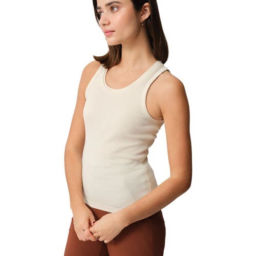 Hikerkind Ribbed Merino Tank Top In White