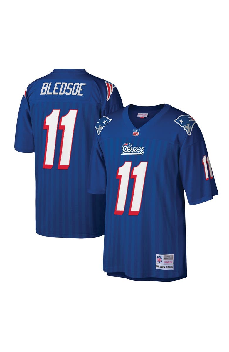 Mitchell & Ness Men's Mitchell & Ness Drew Bledsoe Royal New England Patriots Legacy Replica Jersey, Main, color,