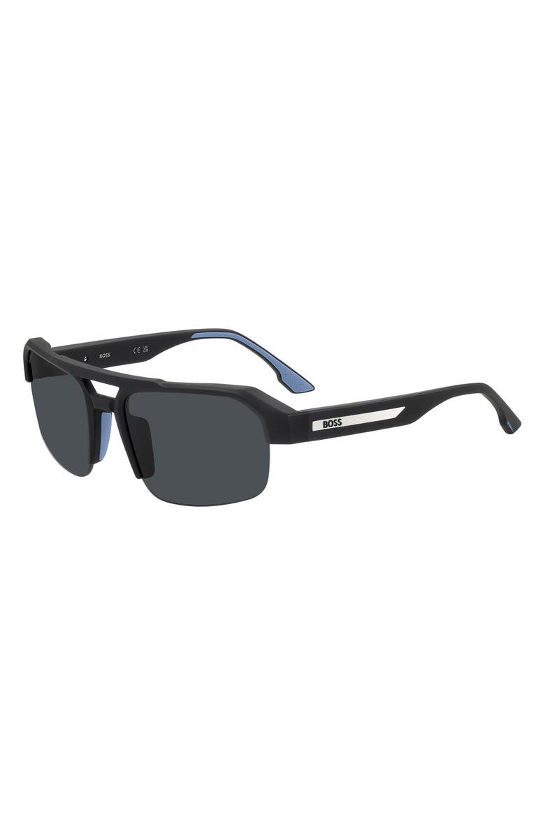 BOSS 64mm Sunglasses, Alternate, color, Black/ Grey