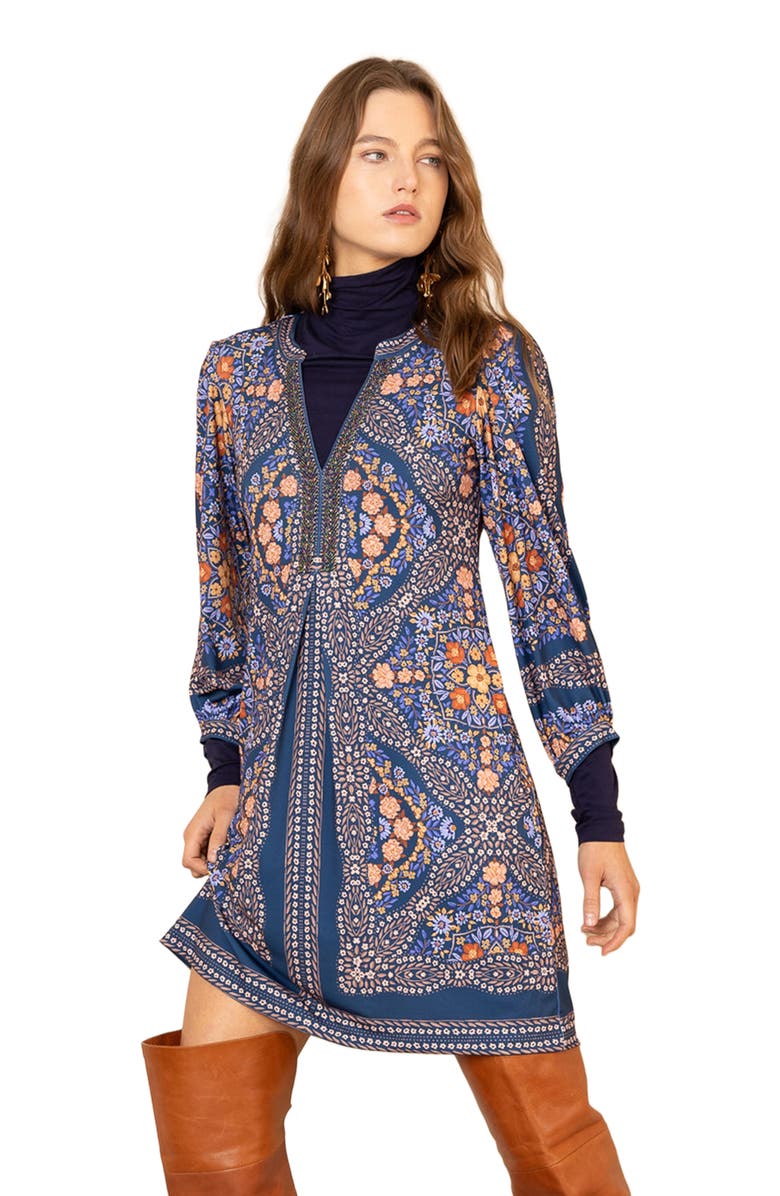 Hale Bob Malayah Beaded Jersey Dress, Alternate, color,