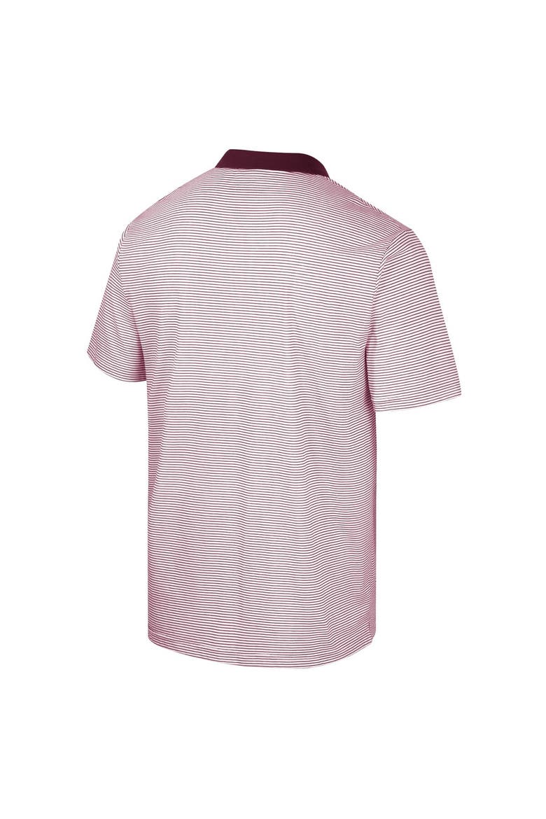 Men's Colosseum White Virginia Tech Hokies Print Stripe Polo, Alternate, color, White