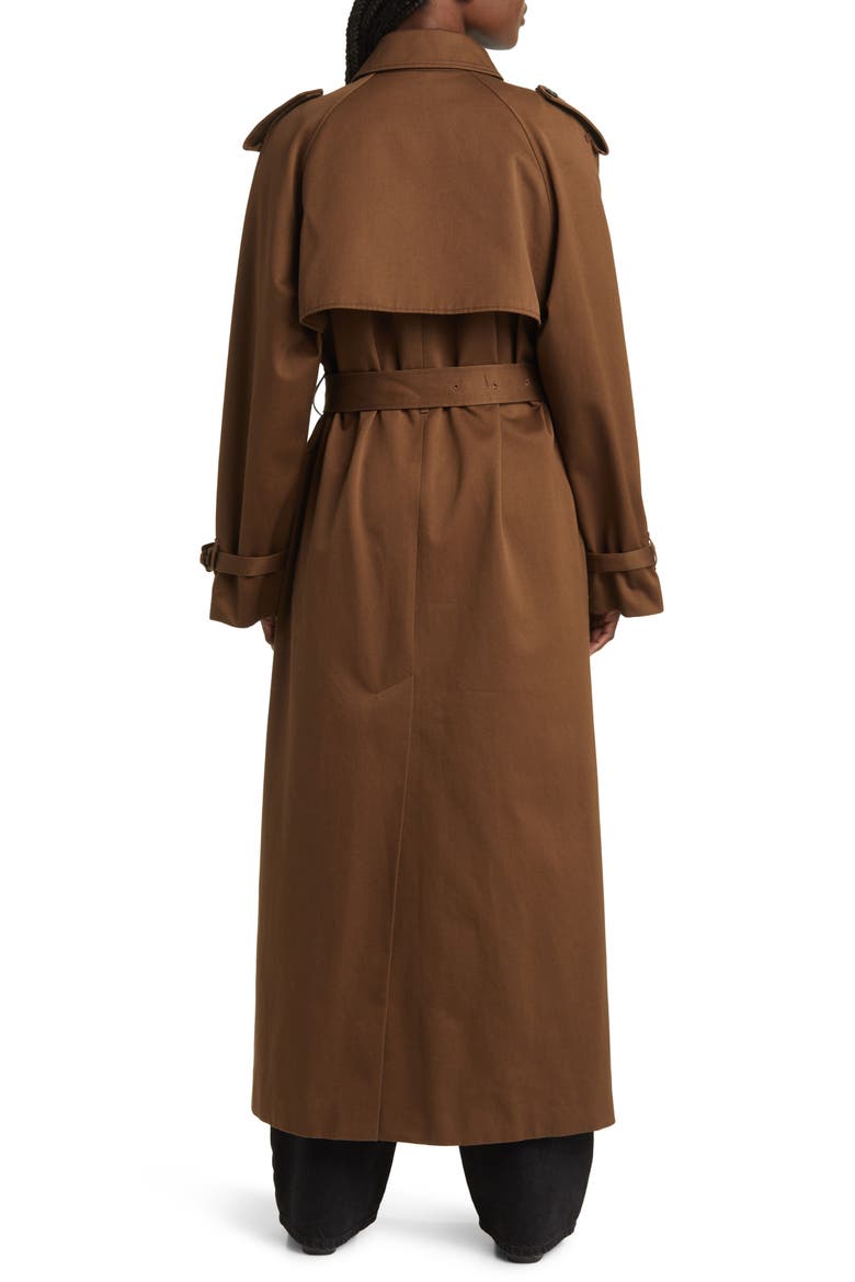 Wool Trench Coat, Alternate, color, BROWN
