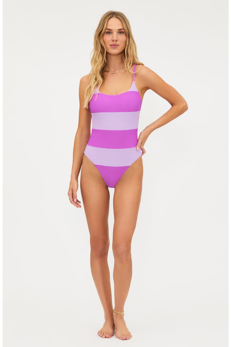 Calista One-Piece Swimsuit, Alternate, color, LAVENDER