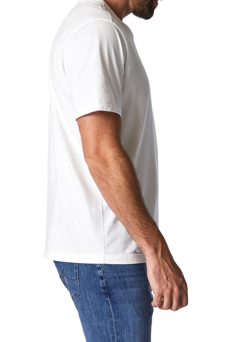 Deconstructed V-Neck Pima Cotton T-Shirt, Alternate, color, WHITE