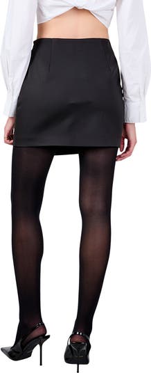 【13MONTH】Rose Wrap Skirt (BLACK) Asymmetric wrap skirt Black / Gray For Women | Maje