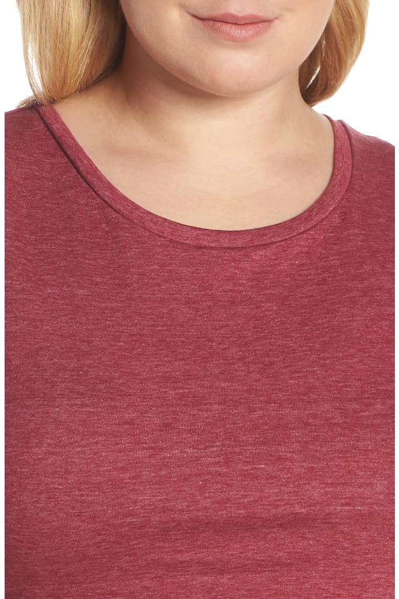 Leith Ruched Sheath Dress, Alternate, color, BURGUNDY PLUM HEATHER