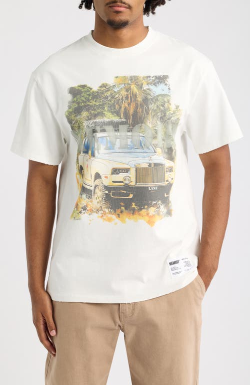 Memory Lane Explorer Oversize Cotton Graphic T-shirt In White