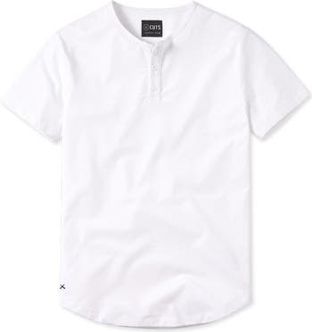 AO Curved Hem Short Sleeve Henley