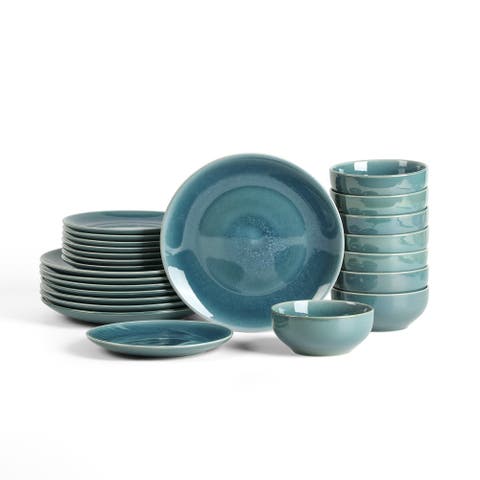 Riley 24-Piece Dinnerware Set Stoneware, Service for 8